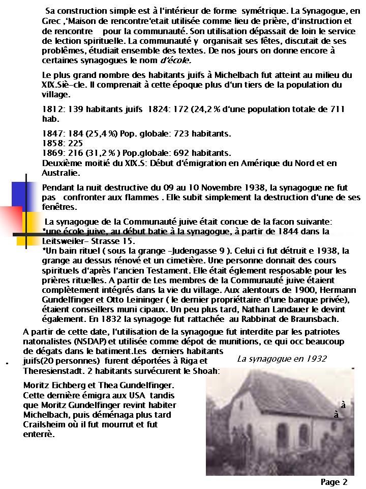 Die Synagoge in Michelbach an der Lücke (Gemeinde Wallhausen, Landkreis